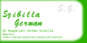 szibilla german business card